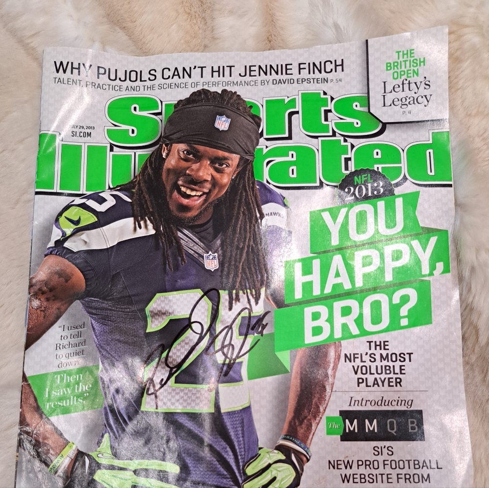 Seattle Seahawks Richard Sherman Sports Illustrated Signed Cover